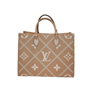 LOUIS VUITTON On the Go Empreinte ARIZONA Beige Tan Leather Handbag Tote Bag